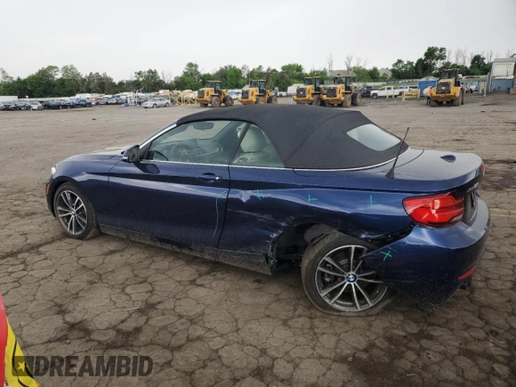 2019 BMW 2 Series 230i xDrive with VIN WBA2K1C55K7D46751, listed as a Copart auction lot 56093404 with 35,196 mi miles. Bid and sale history available at carsss.com. Image 2.