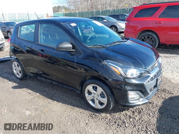 2020 Chevrolet Spark LS with VIN KL8CB6SA8LC477514, listed as a IAAI auction lot 41706916 with 76,672 mi miles. Bid and sale history available at carsss.com. Image 1.