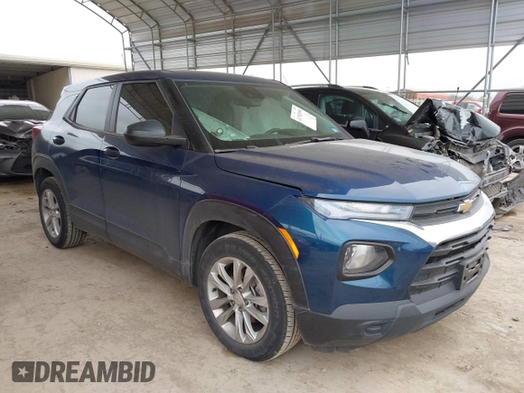 2021 Chevrolet TrailBlazer LS with VIN KL79MMS23MB019781, listed as a IAAI auction lot 41702090 with 65,175 mi miles. Bid and sale history available at carsss.com. Image 1.