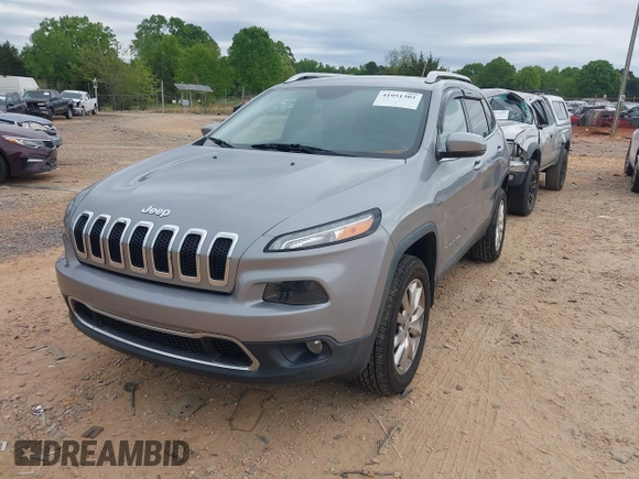 2015 Jeep Cherokee Limited with VIN 1C4PJMDS3FW706058, listed as a IAAI auction lot 41951302 with 163,404 mi miles. Bid and sale history available at carsss.com. Image 17.