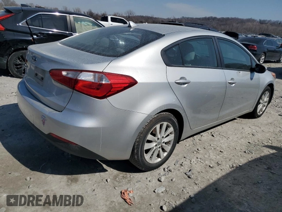 2014 Kia Forte LX with VIN KNAFX4A67E5241741, listed as a Copart auction lot 48578745 with 107,668 mi miles and Clean Title. Bid and sale history available at carsss.com. Image 3.