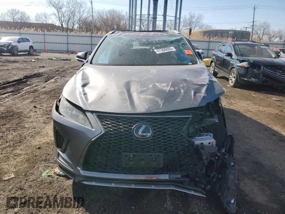 2021 Lexus RX 350 F Sport with VIN 2T2SZMDAXMC260051, listed as a Copart auction lot 47360605 with Not provided miles and Salvage title. Bid and sale history available at DreamBid. Image 5.