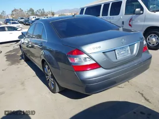 2009 Mercedes-Benz S-Class 5.5L V8 with VIN WDDNG71XX9A245942, listed as a IAAI auction lot 41376420 with 112,831 mi miles. Bid and sale history available at carsss.com. Image 3.