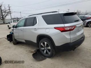 2021 Chevrolet Traverse LT Leather with VIN 1GNERHKW0MJ217454, listed as a Copart auction lot 43602785 with 96,733 mi miles and Salvage Title. Bid and sale history available at carsss.com. Image 2.