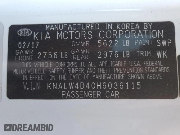 2017 Kia K900 Luxury with VIN KNALW4D40H6036115, listed as a Copart auction lot 46630905 with 85,964 mi miles and Salvage title. Bid and sale history available at DreamBid. Image 15.