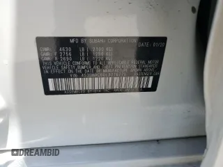 2020 Subaru Legacy Premium with VIN 4S3BWAC60L3016778, listed as a Copart auction lot 59639615 with 98,580 mi miles and Salvage title. Bid and sale history available at DreamBid. Image 12.