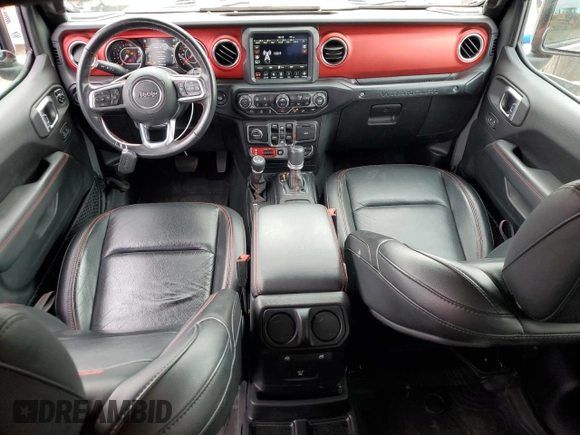 2019 Jeep Wrangler Unlimited Rubicon with VIN 1C4HJXFG6KW661609, listed as a Copart auction lot 55527005 with 25,302 mi miles and Salvage title. Bid and sale history available at DreamBid. Image 8.