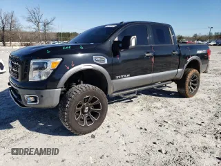 2017 Nissan Titan SV with VIN 1N6AA1E56HN541674, listed as a Copart auction lot 49463325 with 114,520 mi miles and Salvage Title. Bid and sale history available at DreamBid. Image 1.