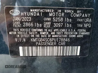 2023 Genesis G80 2.5T z VIN KMTGB4SC6PU178846, wystawiony jako Copart lot #54862135 z przebiegiem 9 673 mil mil oraz Szkoda całkowita • Salvage title. Historia ofert i sprzedaży dostępna na DreamBid. Obrazek 13.