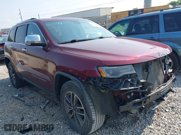 2019 Jeep Grand Cherokee Limited with VIN 1C4RJFBG9KC554415, listed as a IAAI auction lot 42417332 with 136,370 mi miles and . Bid and sale history available at DreamBid. Image 1.