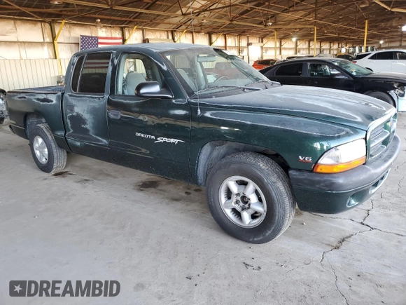 2000 Dodge Dakota Sport z VIN 1B7GL2AX9YS691378, wystawiony jako Copart lot #49793345 z przebiegiem 191 613 mil mil oraz Czysty tytuł • Clean title. Historia ofert i sprzedaży dostępna na DreamBid. Obrazek 4.