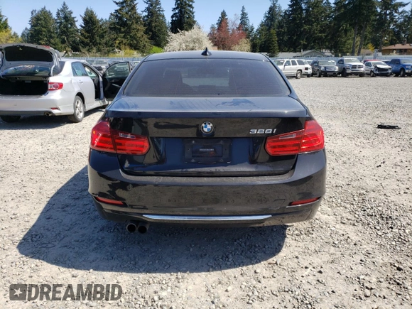 2013 BMW 3 Series 328i with VIN WBA3C1G55DNR45687, listed as a Copart auction lot 53390025 with 129,165 mi miles and Salvage Title. Bid and sale history available at carsss.com. Image 6.