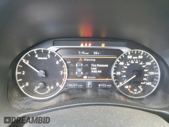 2020 Nissan Altima S with VIN 1N4BL4BV6LC236578, listed as a Copart auction lot 48825645 with 136,267 mi miles and Salvage Title. Bid and sale history available at carsss.com. Image 9.