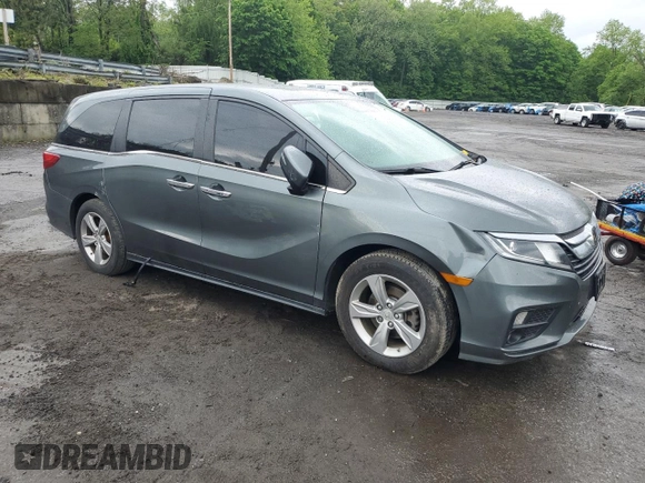 2018 Honda Odyssey EX-L z VIN 5FNRL6H75JB076769, wystawiony jako Copart lot #56845755 z przebiegiem 92 552 mil mil oraz Szkoda całkowita • Salvage title. Historia ofert i sprzedaży dostępna na DreamBid. Obrazek 4.