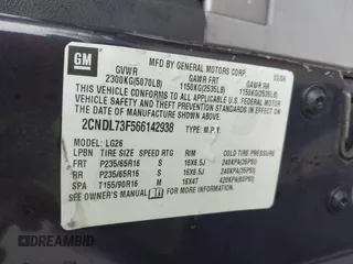 2006 Chevrolet Equinox LT with VIN 2CNDL73F566142938, listed as a IAAI auction lot 41468387 with 173,525 mi miles. Bid and sale history available at carsss.com. Image 9.