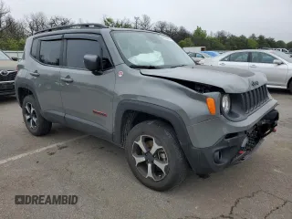 2021 Jeep Renegade Trailhawk with VIN ZACNJDC17MPM92408, listed as a Copart auction lot 57752685 with 40,170 mi miles and Salvage title. Bid and sale history available at DreamBid. Image 4.
