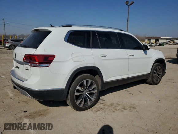 2019 Volkswagen Atlas SEL Premium z VIN 1V2NR2CA0KC599798, wystawiony jako Copart lot #48874285 z przebiegiem 66 451 mil mil oraz Szkoda całkowita • Salvage title. Historia ofert i sprzedaży dostępna na DreamBid. Obrazek 3.
