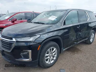 2023 Chevrolet Traverse LS with VIN 1GNERFKW6PJ192035, listed as a IAAI auction lot 42206731 with 12,684 mi miles and . Bid and sale history available at DreamBid. Image 2.