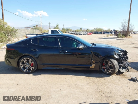 2021 Kia Stinger GT2 with VIN KNAE55LC3M6089699, listed as a IAAI auction lot 41035872 with 81,192 mi miles. Bid and sale history available at carsss.com. Image 13.