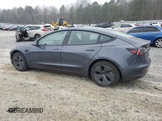 2023 Tesla Model 3 with VIN 5YJ3E1EA4PF641279, listed as a Copart auction lot 46031405 with 35,578 mi miles and Salvage Title. Bid and sale history available at DreamBid. Image 2.