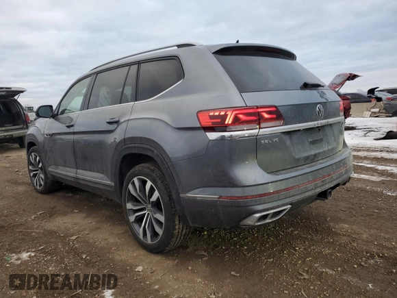 2021 Volkswagen Atlas SEL R-Line z VIN 1V2SR2CA5MC589807, wystawiony jako Copart lot #89106905 z przebiegiem 62 864 mil mil oraz Szkoda całkowita • Salvage title. Historia ofert i sprzedaży dostępna na DreamBid. Obrazek 2.