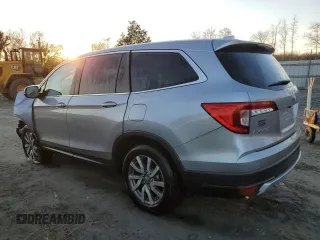 2020 Honda Pilot EX-L with VIN 5FNYF5H51LB026045, listed as a Copart auction lot 87933045 with 0 mi miles and Salvage Title. Bid and sale history available at carsss.com. Image 2.