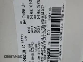 2008 Dodge 1500 ST z VIN 1D7HU182X8J164192, wystawiony jako Copart lot #53848975 z przebiegiem 179 034 mil mil oraz Szkoda całkowita • Salvage title. Historia ofert i sprzedaży dostępna na DreamBid. Obrazek 12.