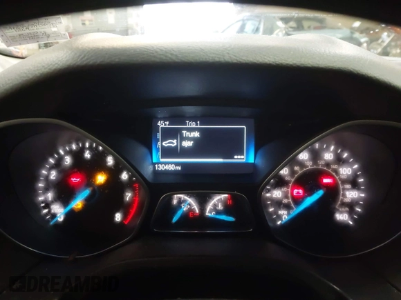 2015 Ford Focus SE with VIN 1FADP3F24FL285287, listed as a IAAI auction lot 41937687 with 130,460 mi miles. Bid and sale history available at carsss.com. Image 7.
