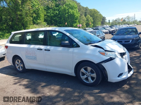 2015 Toyota Sienna L with VIN 5TDZK3DCXFS640245, listed as a IAAI auction lot 42310815 with 76,260 mi miles and . Bid and sale history available at DreamBid. Image 13.