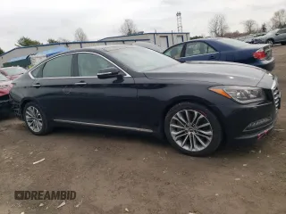 2017 Genesis G80 3.8L with VIN KMHGN4JE8HU211903, listed as a Copart auction lot 52516145 with 86,897 mi miles and Salvage title. Bid and sale history available at DreamBid. Image 4.
