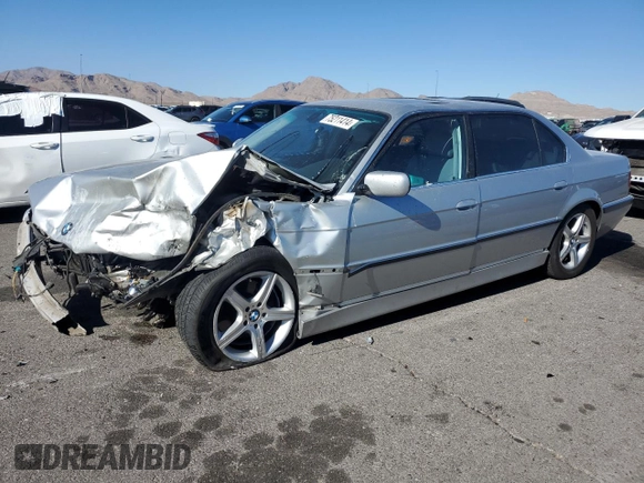 2001 BMW 7 Series 740iL with VIN WBAGH83401DP17901, listed as a Copart auction lot 75211414 with 0 mi miles and Salvage Title. Bid and sale history available at carsss.com. Image 1.
