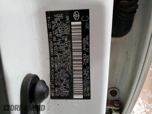 2014 Toyota Prius Four with VIN JTDKN3DU3E0391614, listed as a Copart auction lot 49344285 with 132,394 mi miles and Salvage Title. Bid and sale history available at carsss.com. Image 13.