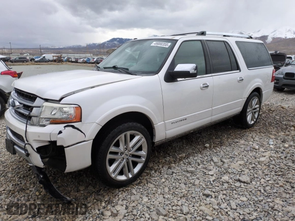 2016 Ford Expedition Max Platinum with VIN 1FMJK1MT5GEF52174, listed as a Copart auction lot 49000355 with 112,451 mi miles and Salvage title. Bid and sale history available at DreamBid. Image 1.
