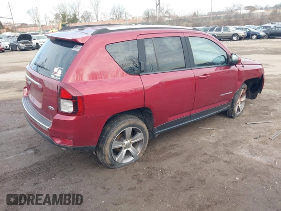 2016 Jeep Compass High Altitude Edition with VIN 1C4NJDEB1GD729471, listed as a IAAI auction lot 41616976 with 124,385 mi miles. Bid and sale history available at carsss.com. Image 4.