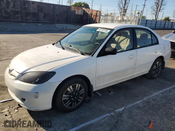 2004 Honda Civic LX with VIN 2HGES16664H532566, listed as a Copart auction lot 46733735 with 204,456 mi miles and Clean Title. Bid and sale history available at DreamBid. Image 1.