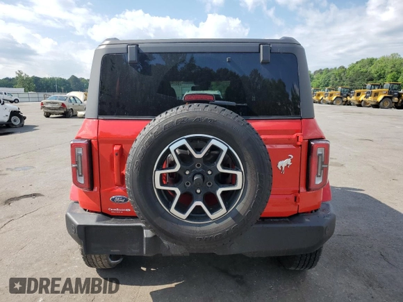 2024 Ford Bronco Outer Banks with VIN 1FMDE8BH3RLB07202, listed as a Copart auction lot 55142595 with 5,822 mi miles and Salvage title. Bid and sale history available at DreamBid. Image 6.