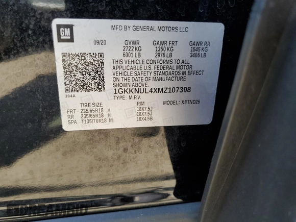 2021 GMC Acadia SLT z VIN 1GKKNUL4XMZ107398, wystawiony jako Copart lot #65434663 z przebiegiem 18 087 mil mil oraz . Historia ofert i sprzedaży dostępna na DreamBid. Obrazek 12.