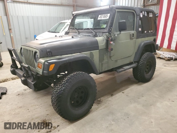 1997 Jeep Wrangler SE with VIN 1J4FY29PXVP476747, listed as a Copart auction lot 49218685 with 165,442 mi miles and Clean Title. Bid and sale history available at carsss.com. Image 1.