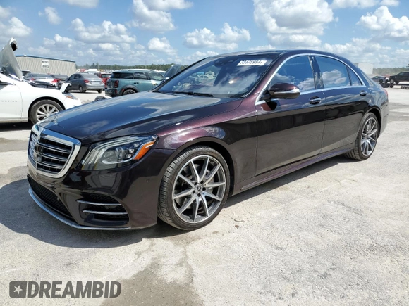 2020 Mercedes-Benz S-Class S 450 with VIN WDDUG6GB4LA504272, listed as a Copart auction lot 72475984 with 26,501 mi miles and Salvage Title. Bid and sale history available at carsss.com. Image 1.