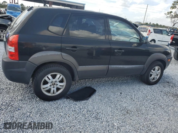2007 Hyundai Tucson SE with VIN KM8JN12D57U476898, listed as a Copart auction lot 47777985 with 186,481 mi miles and Clean Title. Bid and sale history available at carsss.com. Image 3.