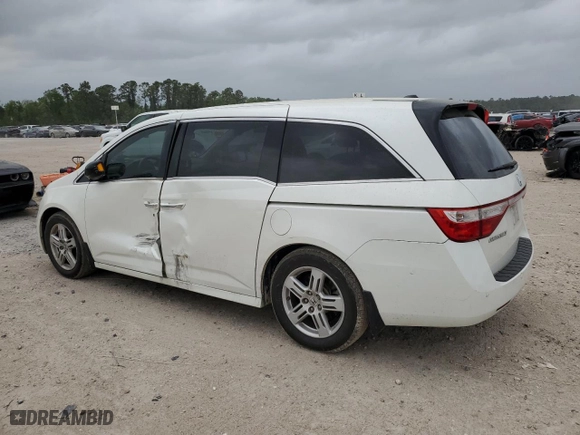 2013 Honda Odyssey Touring with VIN 5FNRL5H92DB074851, listed as a Copart auction lot 51618995 with 165,250 mi miles and Salvage Title. Bid and sale history available at carsss.com. Image 2.