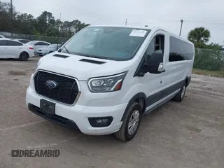 2023 Ford Transit Passenger XL with VIN 1FBAX2YG0PKA93666, listed as a IAAI auction lot 41493225 with 44,092 mi miles and . Bid and sale history available at DreamBid. Image 2.