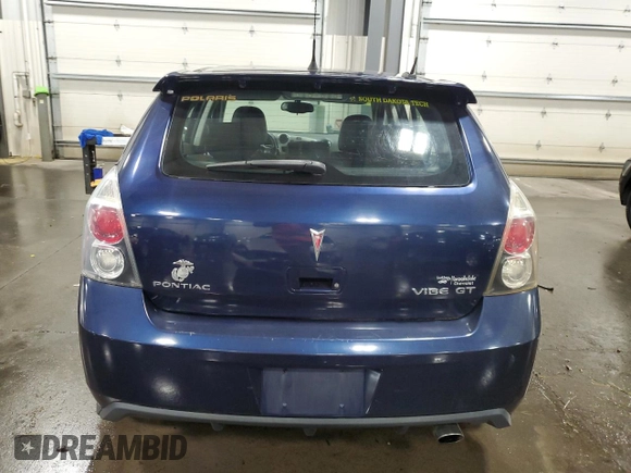 2009 Pontiac Vibe GT with VIN 5Y2SR67009Z418994, listed as a Copart auction lot 76815624 with 209,569 mi miles and Salvage Title. Bid and sale history available at carsss.com. Image 6.