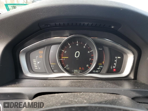 2017 Volvo S60 Dynamic with VIN YV140MTL5H2431586, listed as a Copart auction lot 45153205 with 92,781 mi miles and Salvage Title. Bid and sale history available at carsss.com. Image 9.