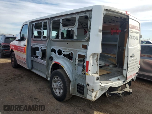 2018 Nissan NV SV with VIN 1N6AF0KY8JN805784, listed as a Copart auction lot 42142805 with 115,962 mi miles and Salvage Title. Bid and sale history available at carsss.com. Image 2.