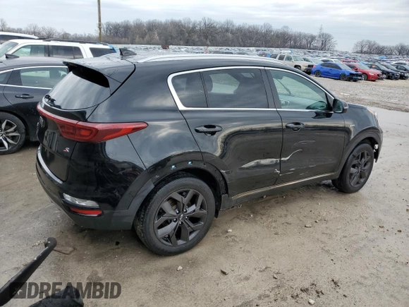 2020 Kia Sportage S with VIN KNDP6CAC3L7666403, listed as a Copart auction lot 50590185 with 87,245 mi miles and Salvage Title. Bid and sale history available at carsss.com. Image 3.