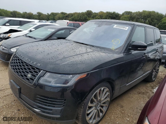 2019 Land Rover Range Rover with VIN SALGR2RV4KA524949, listed as a Copart auction lot 69500984 with 55,099 mi miles and Salvage Title. Bid and sale history available at carsss.com. Image 1.