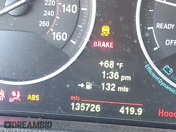 2012 BMW 3 Series 328i with VIN WBA3A5C59CF345198, listed as a IAAI auction lot 41753828 with 135,726 mi miles. Bid and sale history available at carsss.com. Image 15.