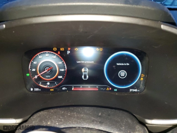 2022 Hyundai Santa Fe Hybrid Blue with VIN KM8S2DA11NU057188, listed as a Copart auction lot 80759324 with 37,348 mi miles and Salvage Title. Bid and sale history available at carsss.com. Image 9.