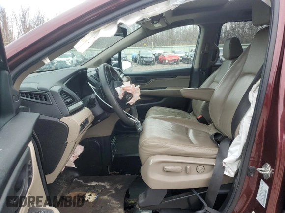 2019 Honda Odyssey EX-L with VIN 5FNRL6H70KB130948, listed as a Copart auction lot 52686395 with 35,632 mi miles and Salvage Title. Bid and sale history available at DreamBid. Image 7.